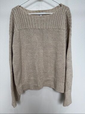 LOFT Taupe Crewneck Sweater